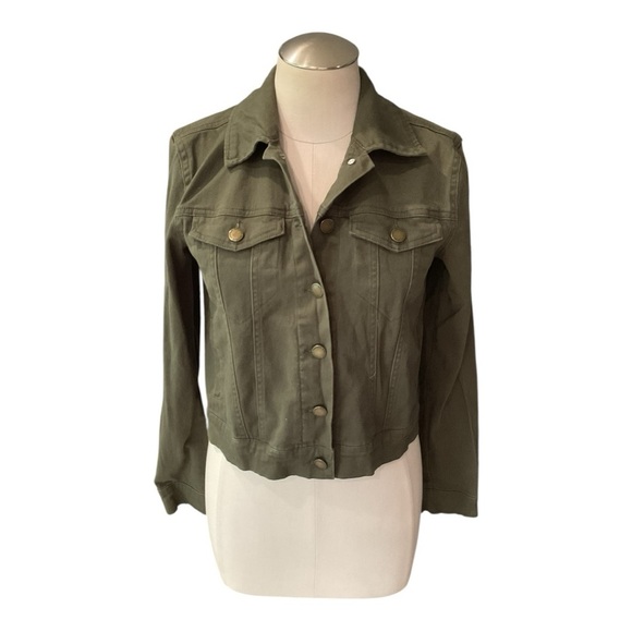Bagatelle Collection New York Olive Green Cropped Utility Jacket – Size XS - Picture 2 of 8